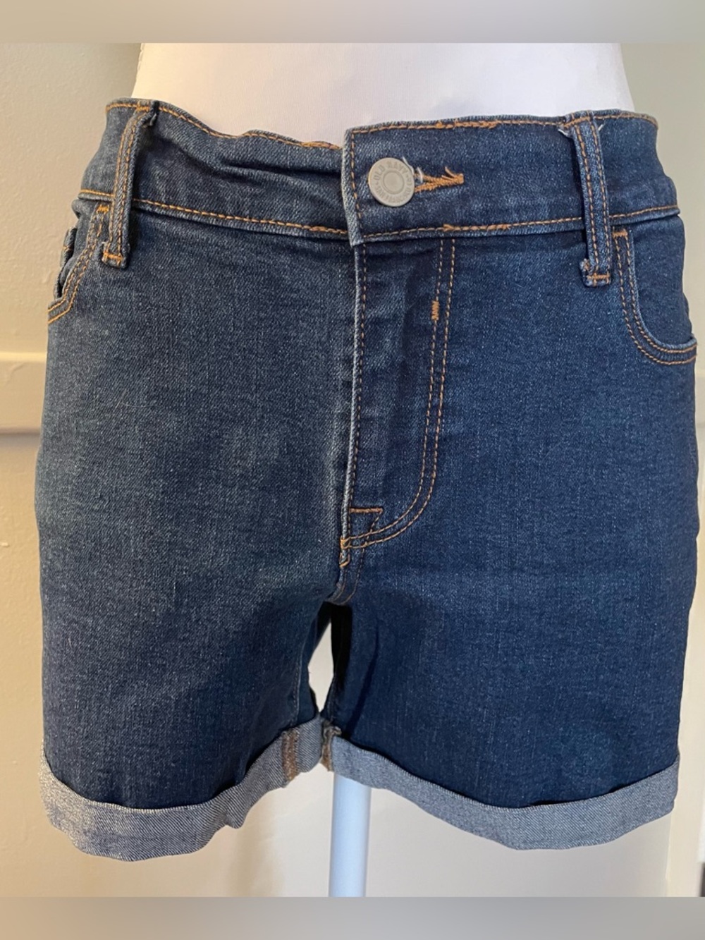 Old Navy Dark Blue Rolled-Hem Denim Shorts